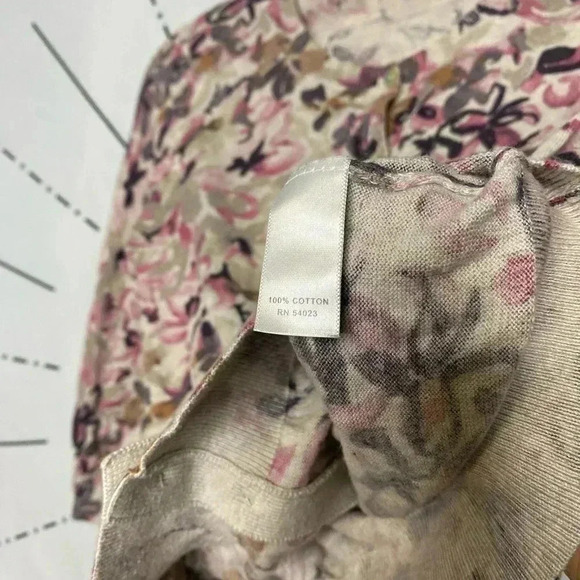 Banana Republic Floral 3/4 Sleeve Cardigan - Picture 5 of 7